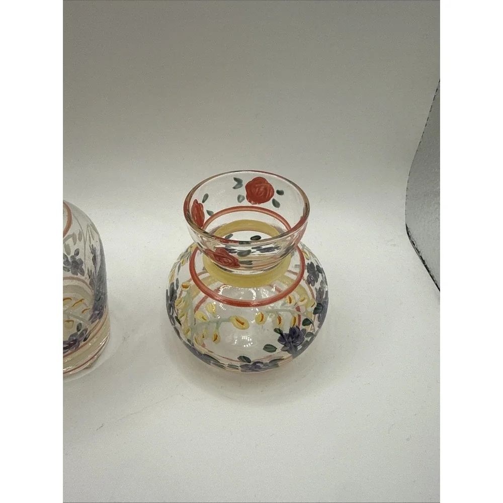 Annies Treasures Set of 3 Small Bud Vases‎ Purple Flowers SUPER CUTE